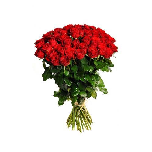 81 rudých růží (osmdesát jedna rudých růží). Kytice z osmdesáti jedna rudých růží.