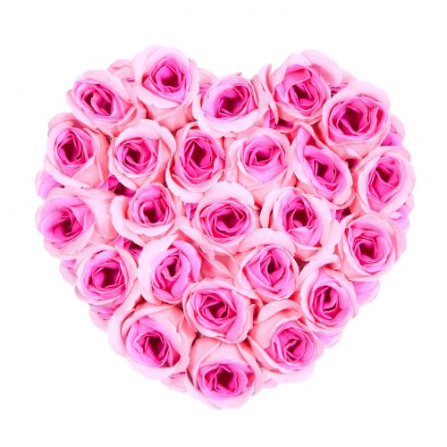 Srdce z růžových růží pro tu Vaší stále veselu a zábavnou mamku!