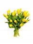 18 žlutých tulipánů (osmnáct žlutých tulipánů). Kytice z 18 žlutých tulipánů.