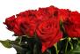 45 rudých růží (čtyřicet pět rudých růží). Kytice ze čtyřiceti pěti rudých růží.